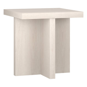 Homeroots 22" Alder White Wood Square End Table   544240