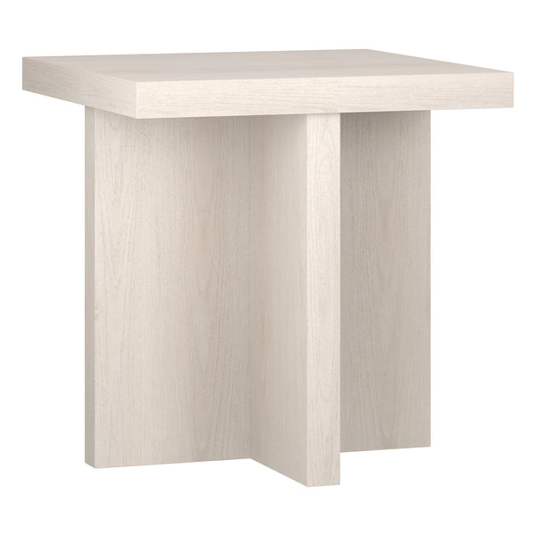 Homeroots 22" Alder White Wood Square End Table   544240