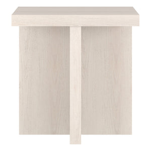Homeroots 22" Alder White Wood Square End Table   544240
