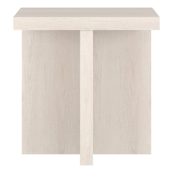 Homeroots 22" Alder White Wood Square End Table   544240