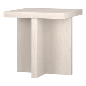 Homeroots 22" Alder White Wood Square End Table   544240
