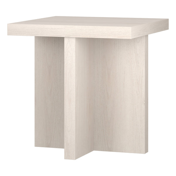 Homeroots 22" Alder White Wood Square End Table   544240