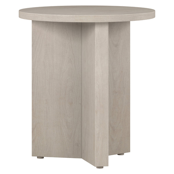 Homeroots 22" Alder White Wood Round End Table   544242