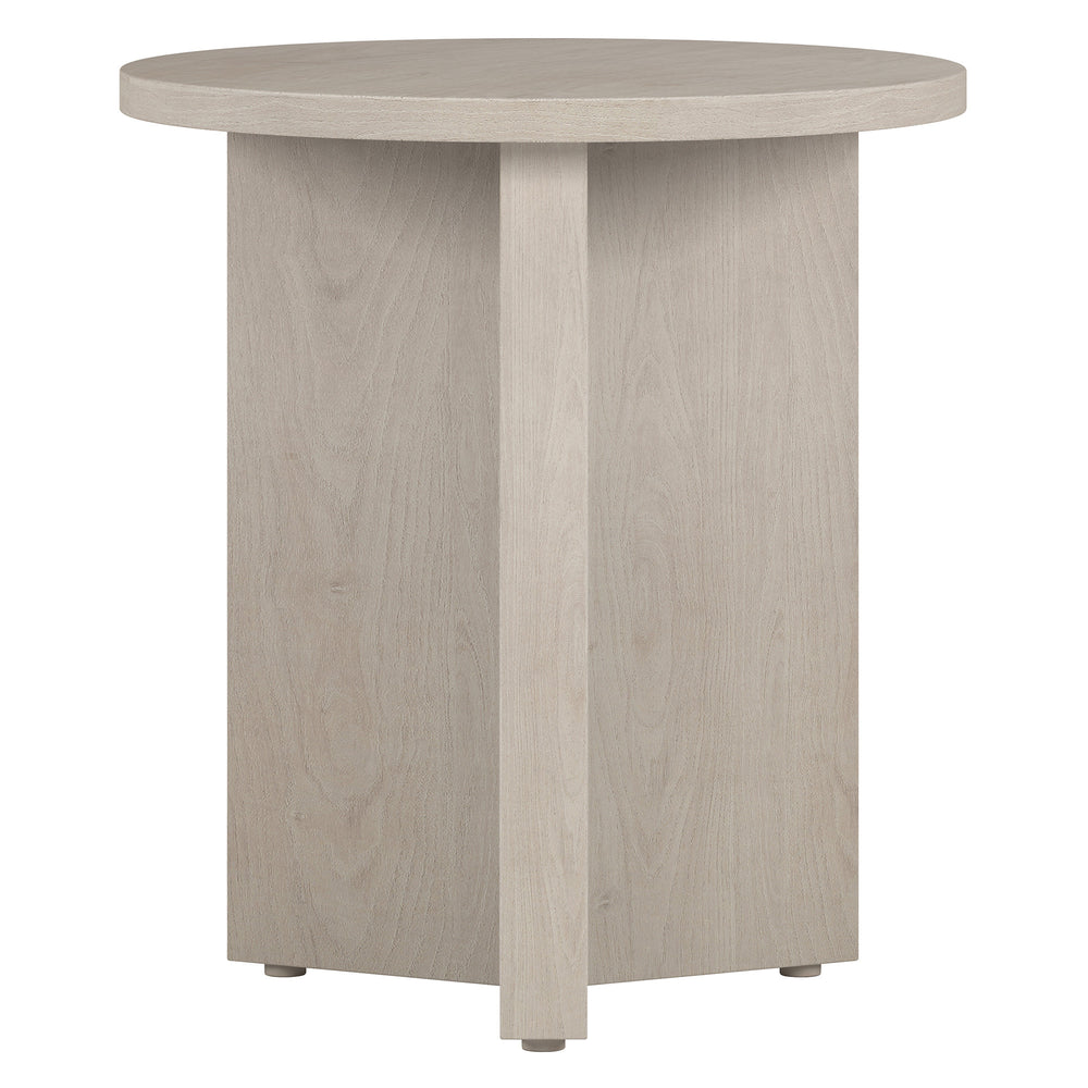 Homeroots 22" Alder White Wood Round End Table   544242