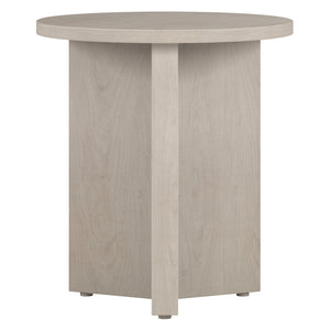 Homeroots 22" Alder White Wood Round End Table   544242