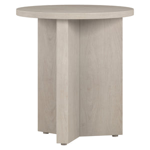Homeroots 22" Alder White Wood Round End Table   544242