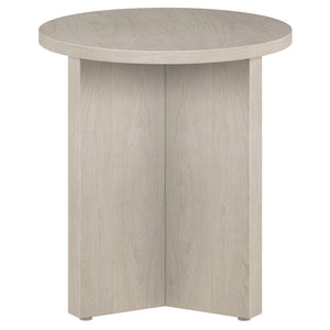 Homeroots 22" Alder White Wood Round End Table   544242