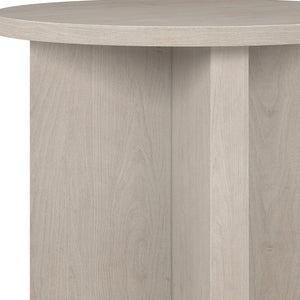 Homeroots 22" Alder White Wood Round End Table   544242