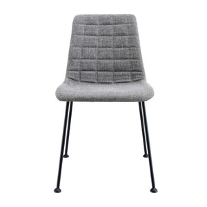 Homeroots Set Of Two Stylish Gray And Black Upholstered Dining Chairs - Versatile Accent Seating Solution   544264