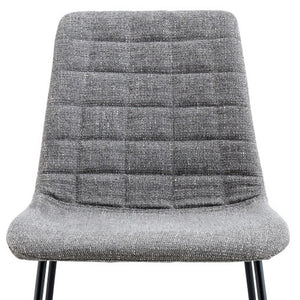 Homeroots Set Of Two Stylish Gray And Black Upholstered Dining Chairs - Versatile Accent Seating Solution   544264