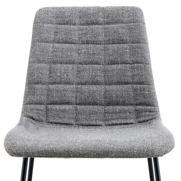 Homeroots Set Of Two Stylish Gray And Black Upholstered Dining Chairs - Versatile Accent Seating Solution   544264