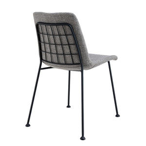 Homeroots Set Of Two Stylish Gray And Black Upholstered Dining Chairs - Versatile Accent Seating Solution   544264