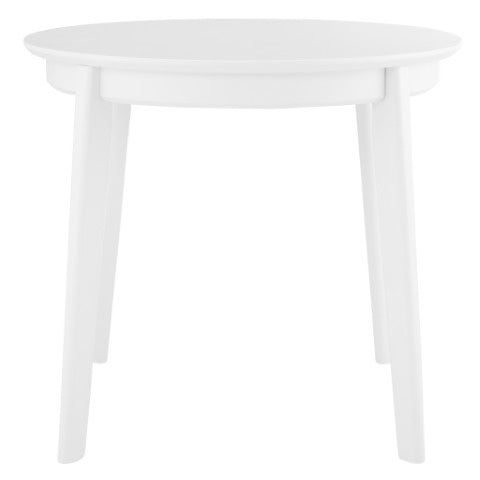 Homeroots 36" White Wood Round Top Dining Table - Stylish Centerpiece For Modern Homes, Seats 4 Comfortably!   544275