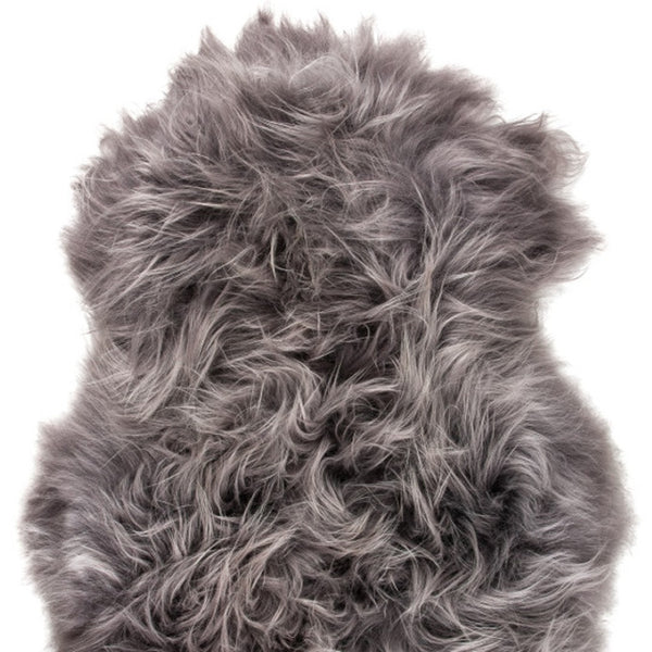 HomeRoots 2' X 3' Handmade Sheepskin Area Rug - Luxurious, Soft & Non-Skid for Cozy Living Spaces & Style Gray 544283