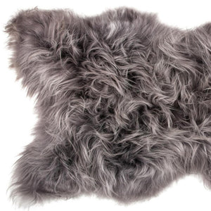 HomeRoots 2' X 3' Handmade Sheepskin Area Rug - Luxurious, Soft & Non-Skid for Cozy Living Spaces & Style Gray 544283