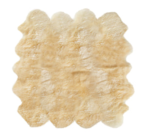 Homeroots 6' X 7' Gold Sheepskin Handmade Area Rug  Genuine Sheepskin 544286