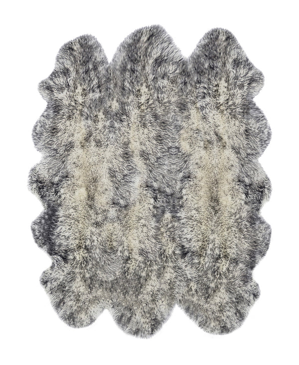 Homeroots 5' X 6' Gray Sheepskin Handmade Area Rug  Genuine Sheepskin 544287