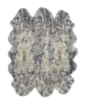 Homeroots 5' X 6' Gray Sheepskin Handmade Area Rug  Genuine Sheepskin 544287