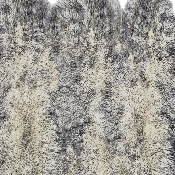 Homeroots 5' X 6' Gray Sheepskin Handmade Area Rug  Genuine Sheepskin 544287