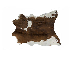 Homeroots 2' X 3' Brown And White Cowhide Hand Tufted Area Rug Purple Cowhide 544292
