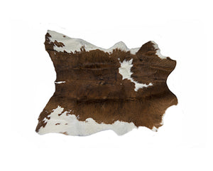 Homeroots 2' X 3' Brown And White Cowhide Hand Tufted Area Rug Purple Cowhide 544292