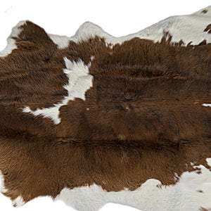 Homeroots 2' X 3' Brown And White Cowhide Hand Tufted Area Rug Purple Cowhide 544292