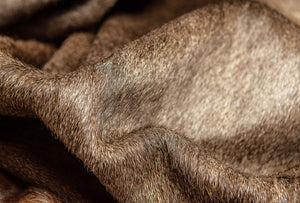 Homeroots 2' X 3' Brown Cowhide Hand Knotted Area Rug Teal Cowhide 544295