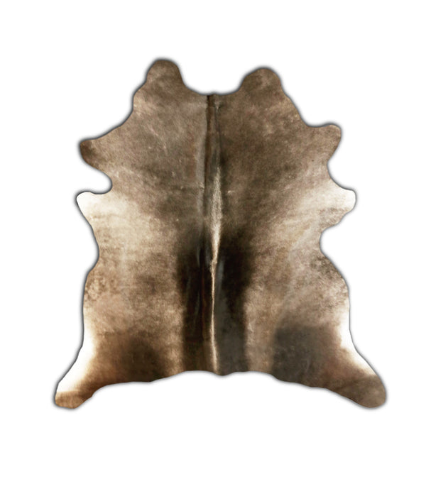 Homeroots 2' X 3' Brown Cowhide Hand Knotted Area Rug Teal Cowhide 544295