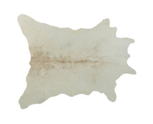 Homeroots 2' X 3' Off White Cowhide Hand Knotted Area Rug Off White Cowhide 544296