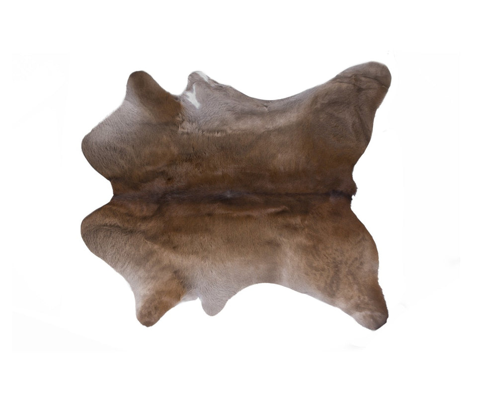 HomeRoots 2' X 3' Cowhide Hand-Tufted Area Rug - Rustic Charm, Stain Resistance, and Cozy Texture for Homes Brown 544297