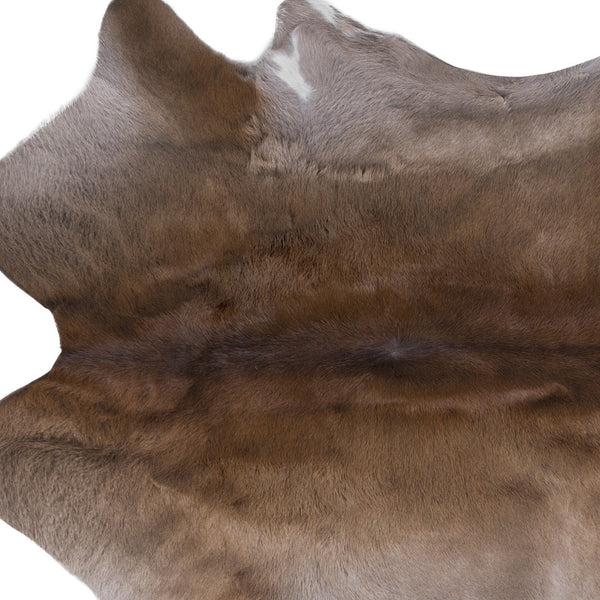 Homeroots 2' X 3' Taupe Genuine Cowhide Hand Knotted Area Rug Brown Cowhide 544297