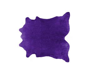 Homeroots 6' X 7' Purple Cowhide Hand Knotted Area Rug Purple Cowhide 544299