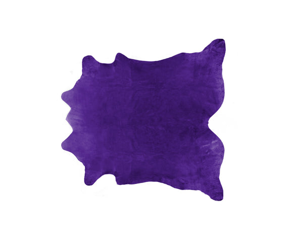 Homeroots 6' X 7' Purple Cowhide Hand Knotted Area Rug Purple Cowhide 544299