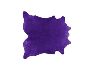 Homeroots 6' X 7' Purple Cowhide Hand Knotted Area Rug Purple Cowhide 544299