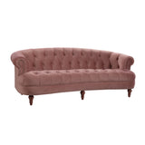 English Elm La Rosa Victorian Chesterfield Tufted Sofa, Ash Rose Pink Velvet