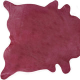 Homeroots 6' X 7' Fuchsia Cowhide Hand Knotted Area Rug Fuchsia Cowhide 544304