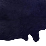 Homeroots 5' X 7' Midnight Cowhide Hand Knotted Area Rug Blue Cowhide 544308