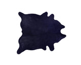 Homeroots 6' X 7' Midnight Cowhide Hand Knotted Area Rug Blue Cowhide 544309