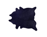 Homeroots 6' X 7' Midnight Cowhide Hand Knotted Area Rug Blue Cowhide 544309