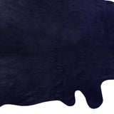 Homeroots 6' X 7' Midnight Cowhide Hand Knotted Area Rug Blue Cowhide 544309