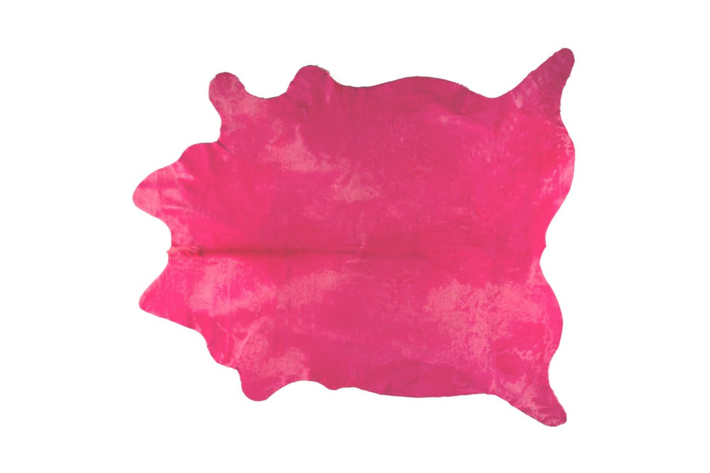 HomeRoots 5x7 Pink Genuine Cowhide Hand Knotted Statement Area Rug Artisan Crafted Living Room 544311