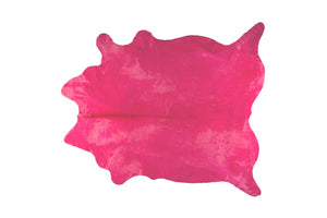 HomeRoots 5x7 Pink Genuine Cowhide Hand Knotted Statement Area Rug Artisan Crafted Living Room 544311