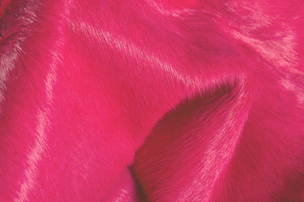 Homeroots 5' X 7' Pink Cowhide Hand Knotted Area Rug Baby Pink Cowhide 544311