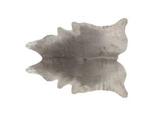 Homeroots 6' X 7' White And Gray Cowhide Hand Knotted Area Rug Gray Cowhide 544313