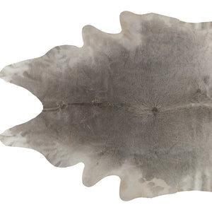 Homeroots 6' X 7' White And Gray Cowhide Hand Knotted Area Rug Gray Cowhide 544313