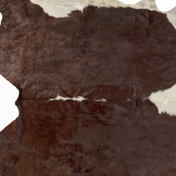 Homeroots 5' X 7' Brown And White Cowhide Handmade Area Rug White & Brown Cowhide 544314