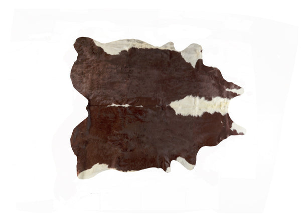 Homeroots 5' X 7' Brown And White Cowhide Handmade Area Rug White & Brown Cowhide 544314