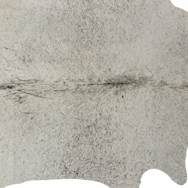 5x7 Genuine Cowhide Hand Knotted Area Rug Natural Texture Light Gray Living Room