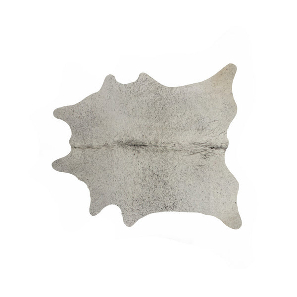 Homeroots 5' X 7' Light Gray Cowhide Hand Knotted Area Rug Gray Cowhide 544315