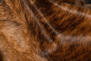 Homeroots 6' X 7' Brown Cowhide Hand Knotted Area Rug Brown And Black Cowhide 544317